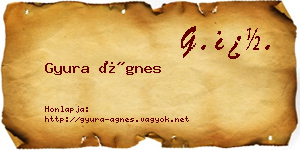 Gyura Ágnes névjegykártya