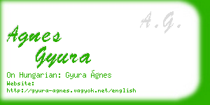 agnes gyura business card
