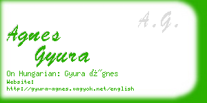 agnes gyura business card